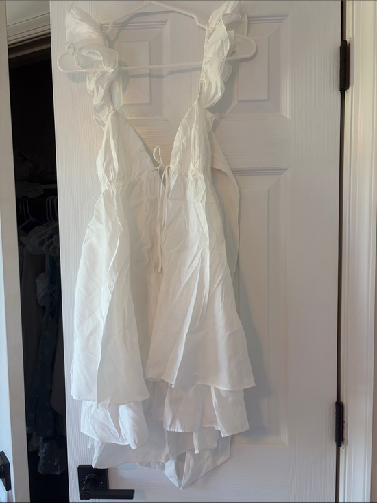 cotton candy LA Dresses & Skirts - Cotton Candy White Ruffled Mini Dress